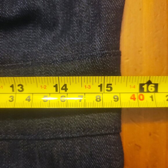 Ann Taylor Denim Sleeveless Back Zipper Fitted Shift Dress = Size 8P - Picture 10 of 11